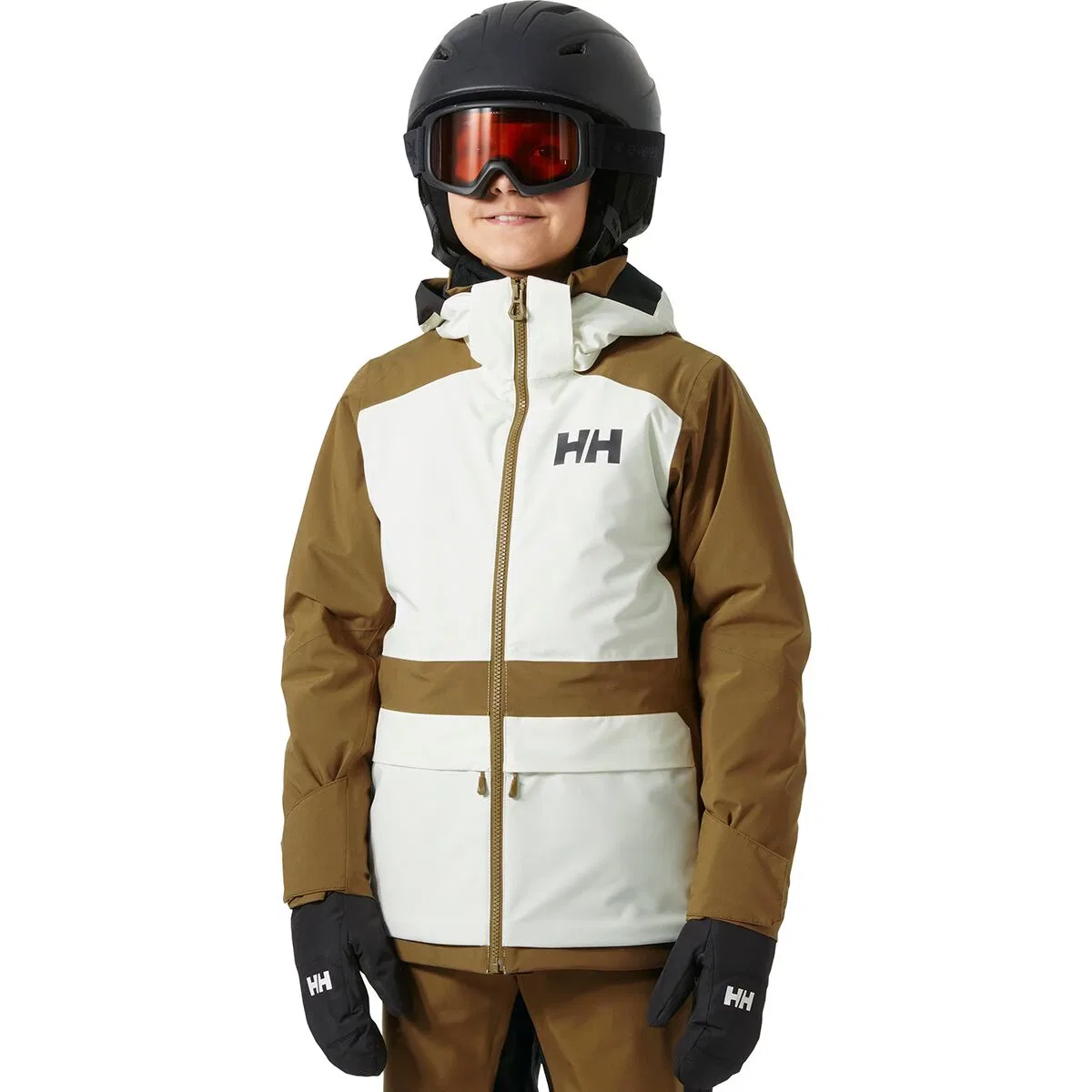 Детская снеговая куртка для девочек с принтом Jr Stellar Jacket 2.0 Helly Hansen, Sepia