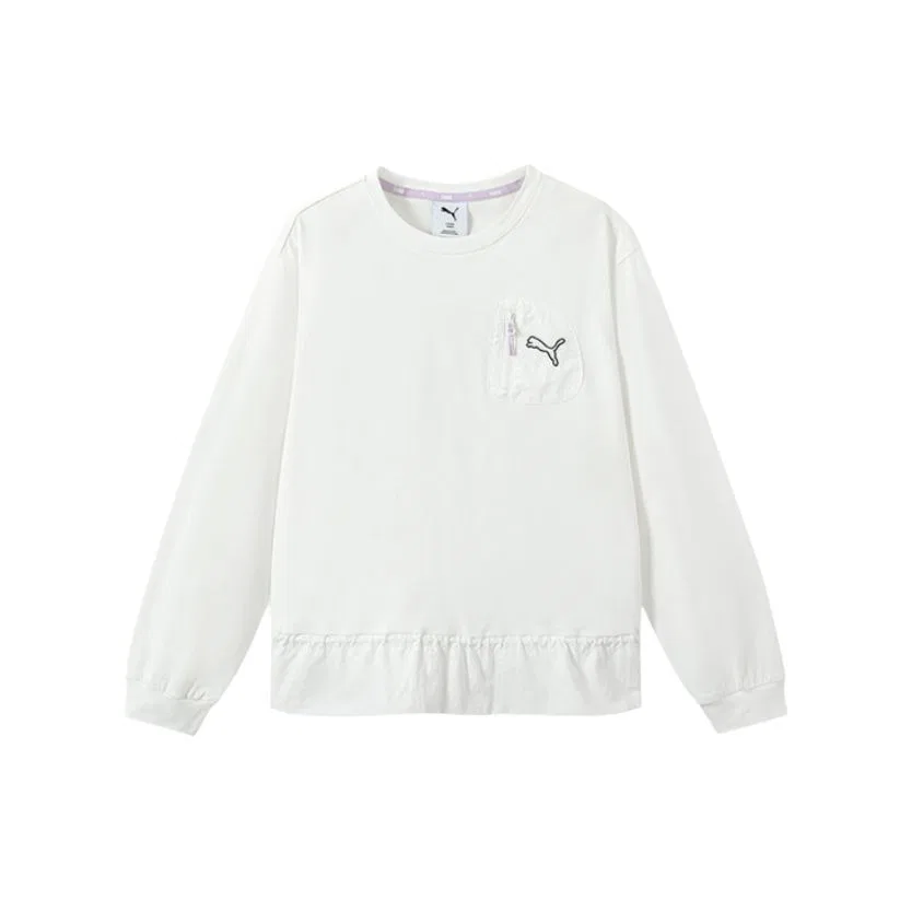 Детское футболка с круглым вырезом PUMA, Raw White 10101