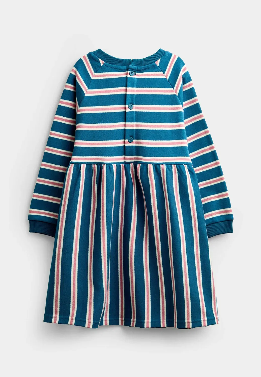 Платье из трикотажа с длинными рукавами - трикотажное платье Jojo Maman Bébé, Blue Stripe — фото 2