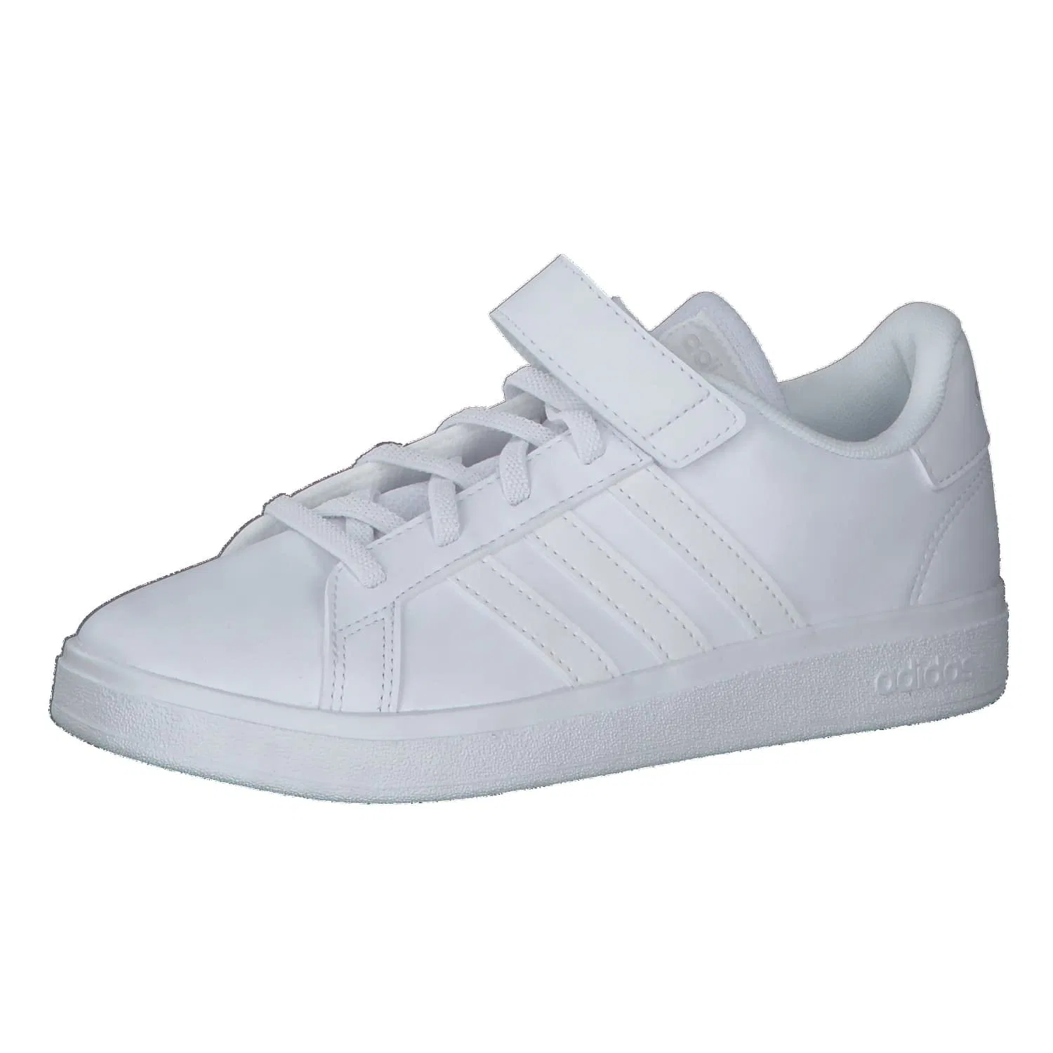 Детские кроссовки для мальчиков с резиновой подошвой Adidas Grand Court Court Elastic Lace and Top Strap, Cloud White Cloud White Grey One