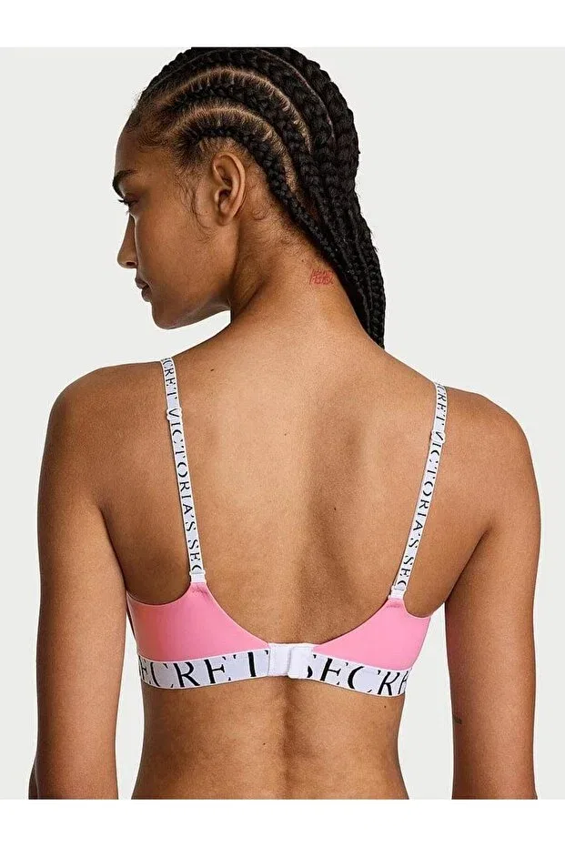 Женский бюстгальтер без косточек The coolbra lightly padded supportive wire-free bra Victoria'S Secret, Powder Pink — фото 2