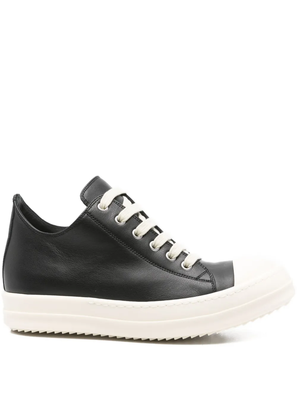 Кожаные кроссовки на шнуровке Rick Owens, черный