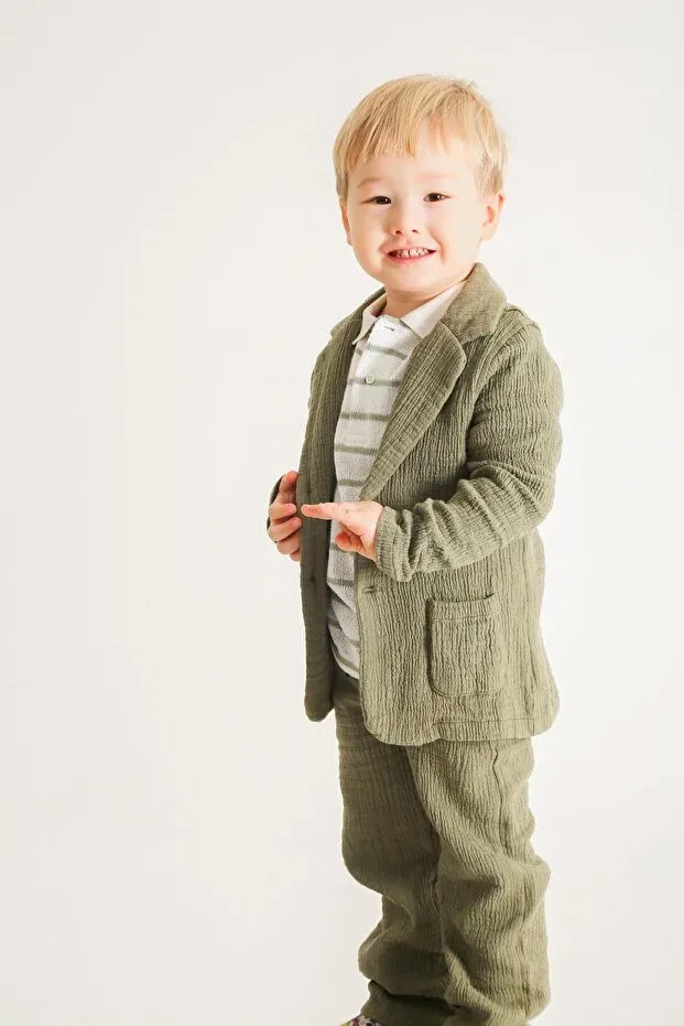 Детский жакет из муслина Nanica Kids, Olive