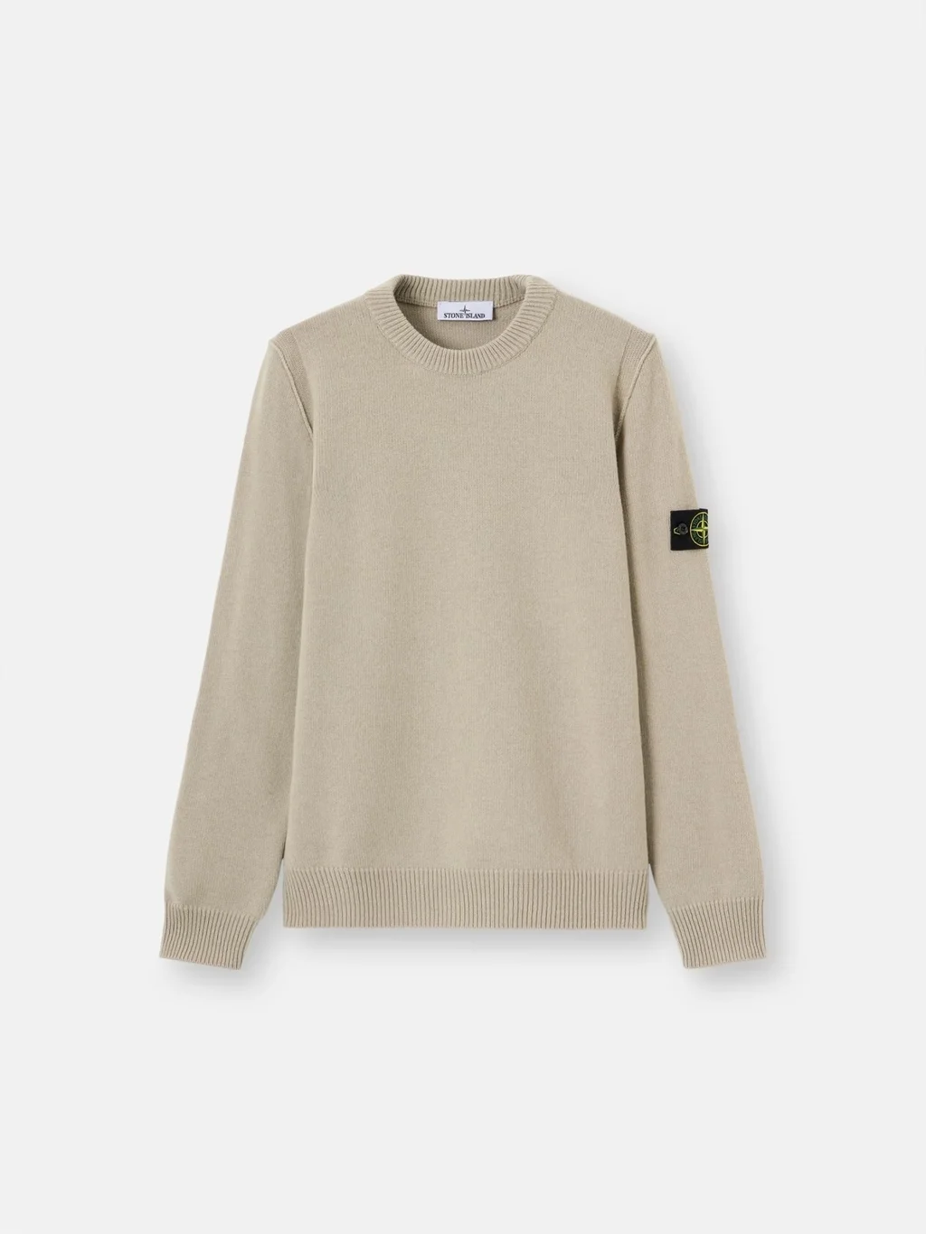 Мужской свитер Stone Island Regular-fit Crewneck With Ribbed Trims, песочный — фото 2