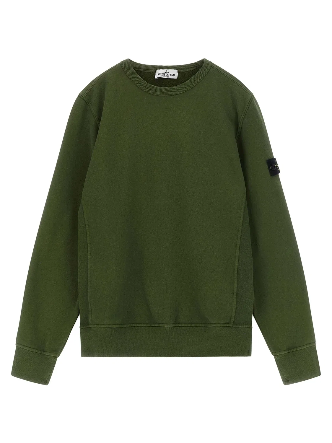 Толстовка с логотипом-значком Stone Island Junior, зеленый