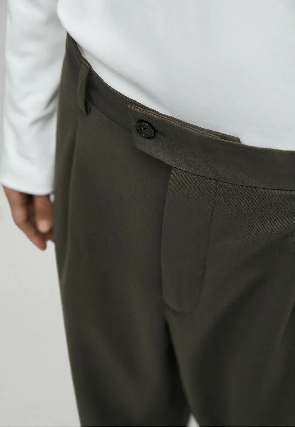 Брюки от костюма Massimo Dutti, Khaki — фото 4