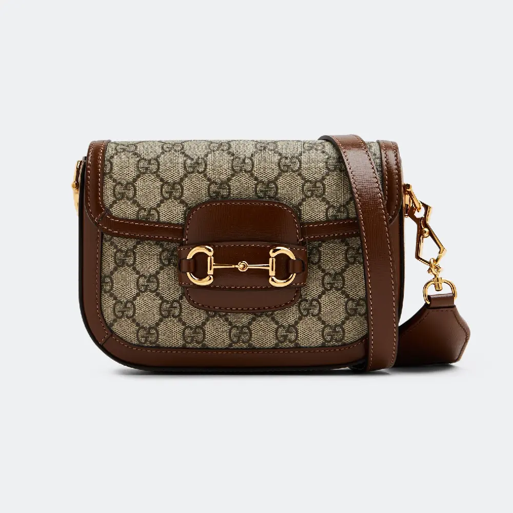 

Сумка GUCCI Horsebit 1955 mini bag, бежевый