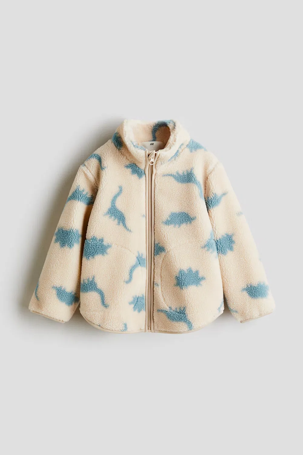 Куртка из плюшевого флиса H&M, Beige/Dinosaurier