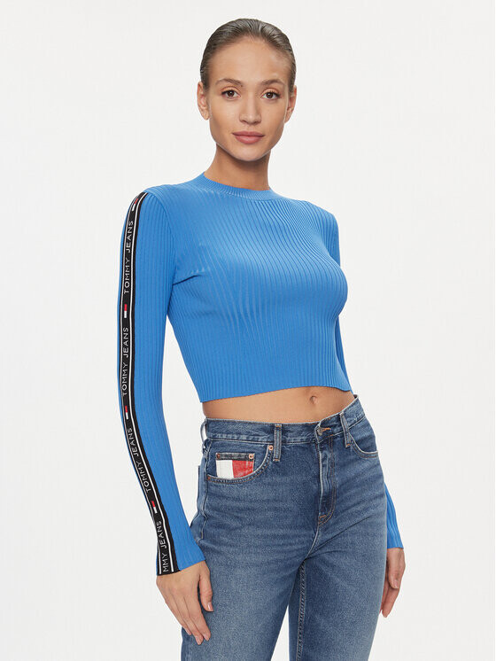 

Облегающий свитер Tommy Jeans, синий