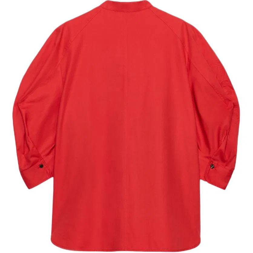 ZARA Женская рубашка с круглым вырезом ZW Shirts Red, Red — фото 3