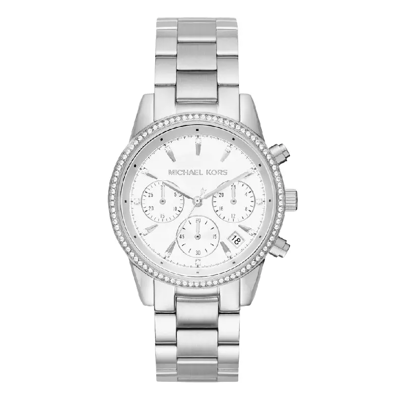 

Часы наручные Michael Kors Ritz c хронографом, серебристый