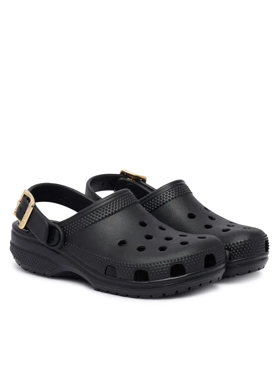 Шлепанцы Classic Metallic Buckle Clog K Crocs, черный — фото 2
