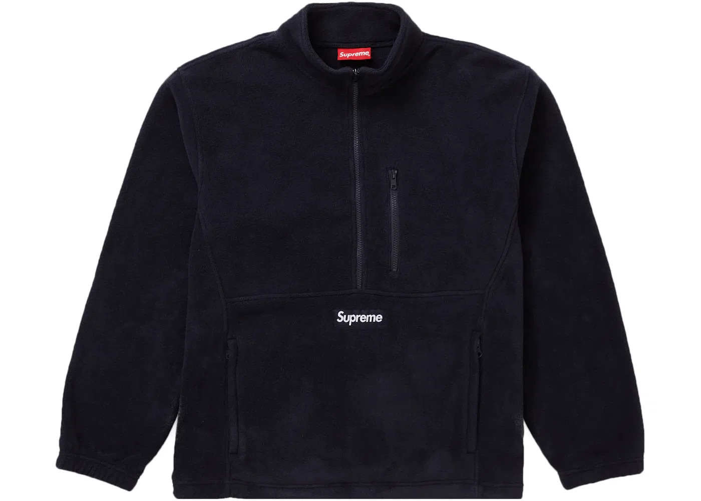 Мужской пуловер на половину молнии с флисом Polartec Supreme, Black
