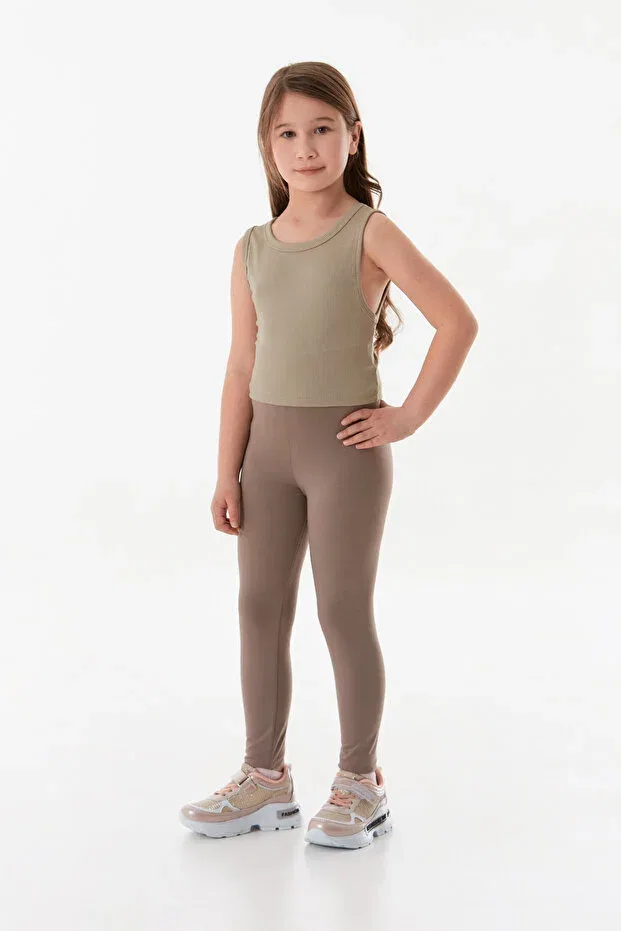 Детские леггинсы для девочек хлопковые Fulla Moda, Brown