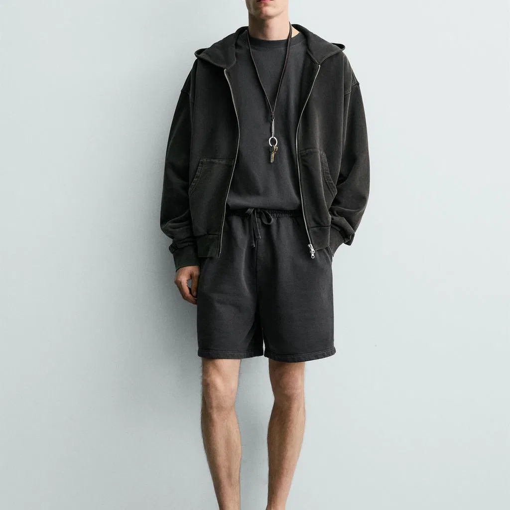 Мужские шорты Casual Deep Anthracite ZARA, Deep Anthracite — фото 4