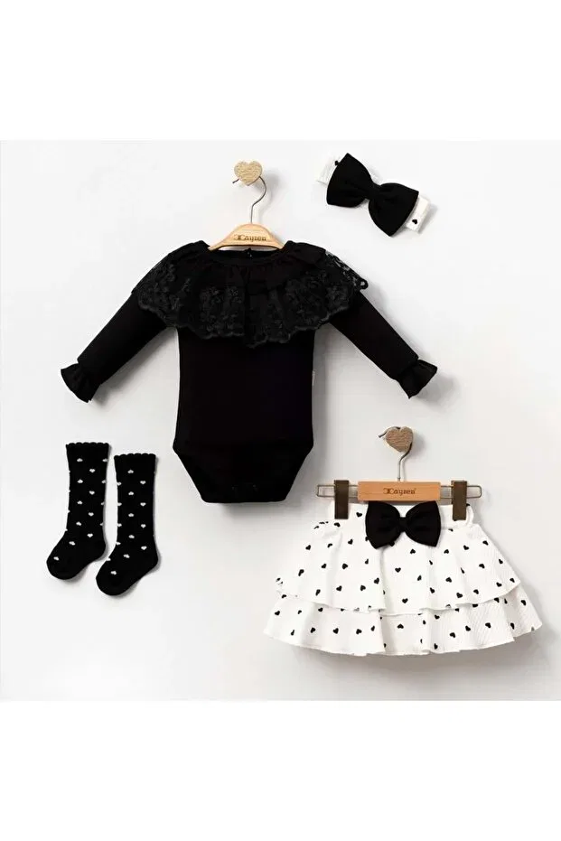 Детский комплект для девочек с принтом Helena Girl Gültekin Bebe, Black
