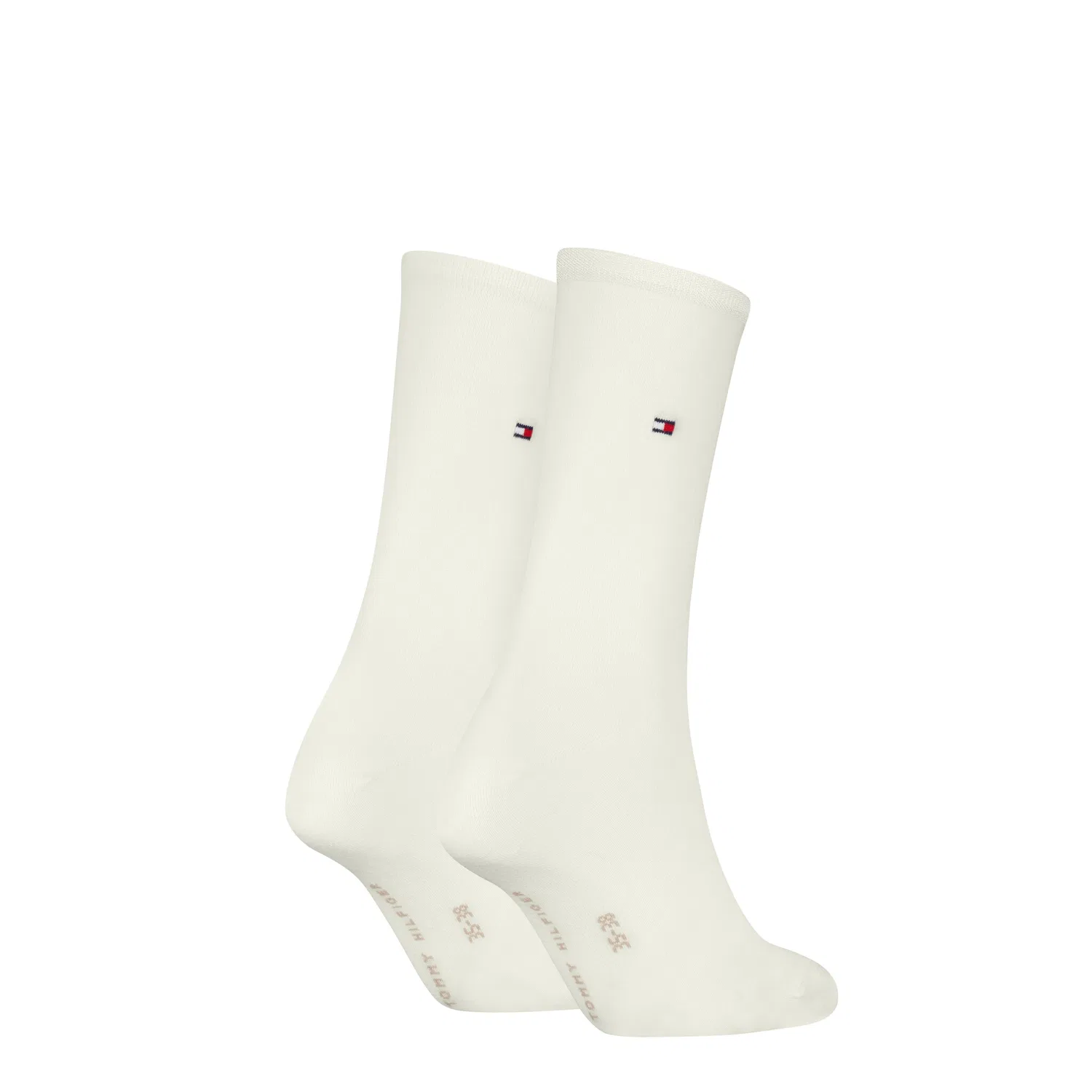 Женские носки с логотипом Tommy Hilfiger 2-Pack, Off White — фото 2