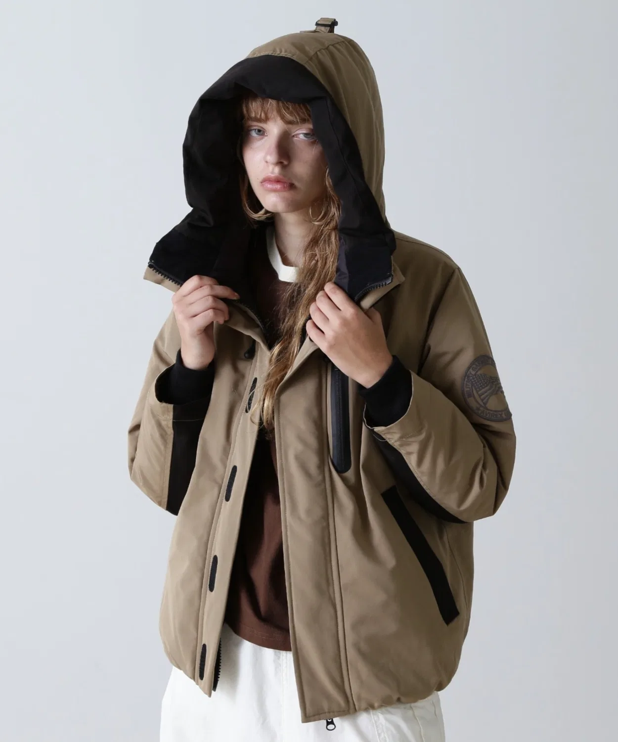 Детский пуховик с капюшоном Military Function Down II AVIREX, Beige