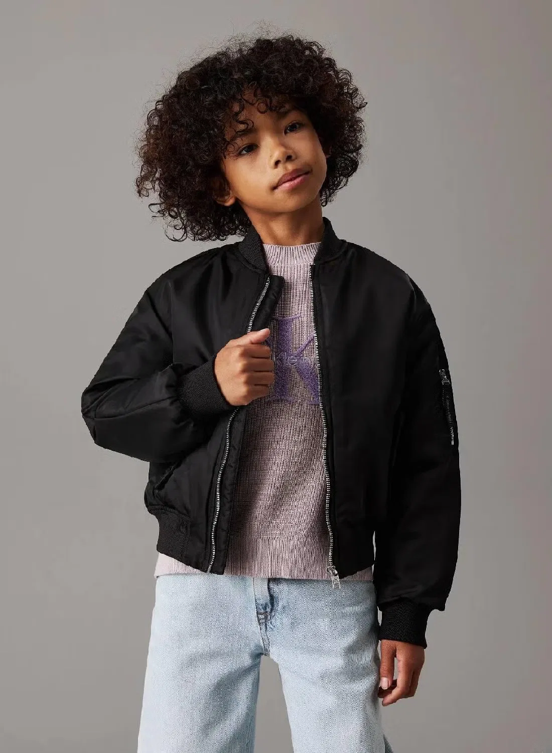 Куртка-бомбер утепленная Boxy Calvin Klein Jeans, черный