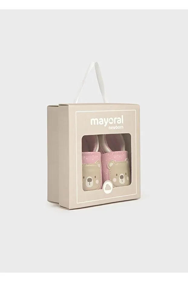Детские пинетки для девочек шнурованные Mayoral, Pink — фото 2