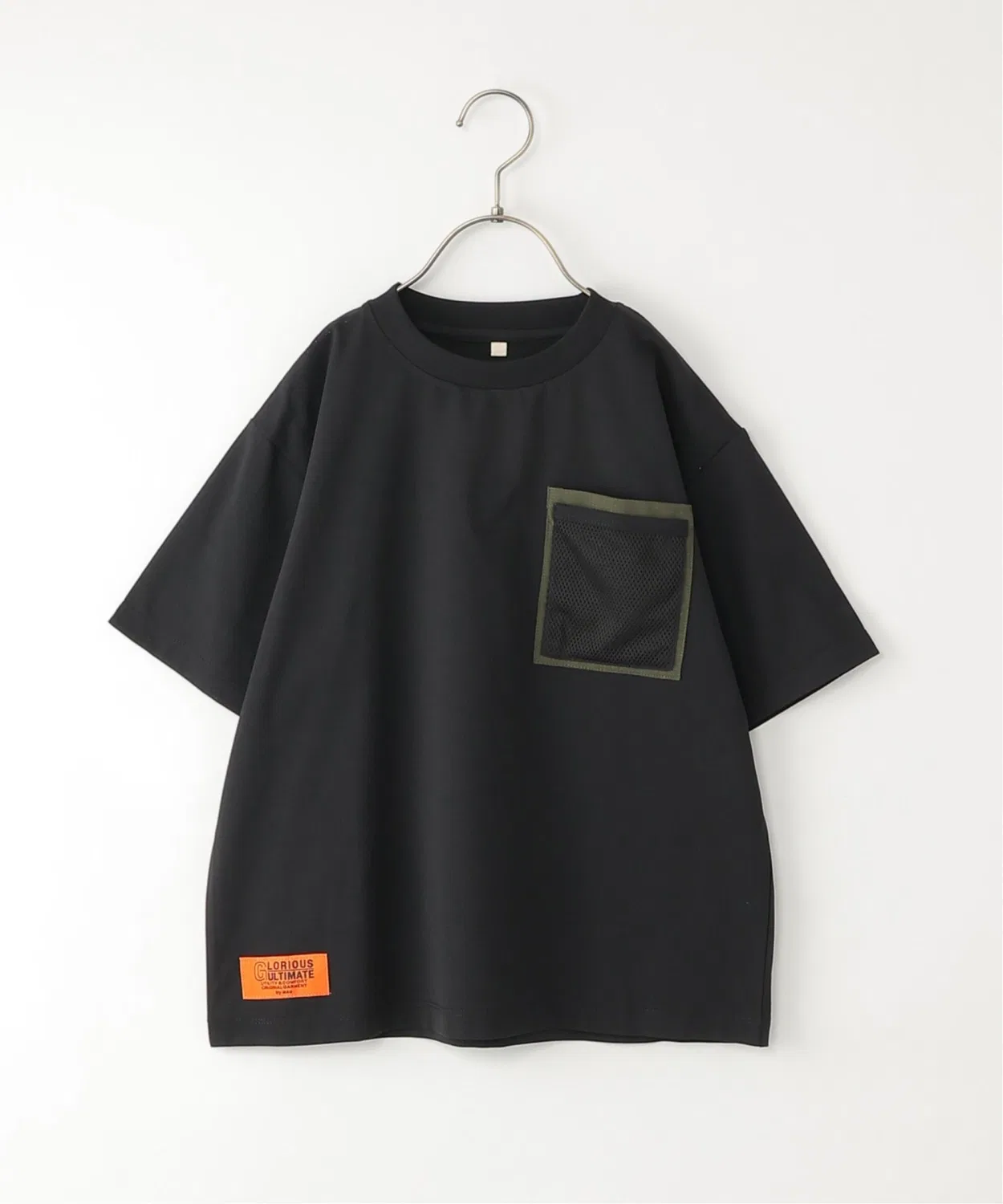 Детская футболка с длинным рукавомиз сетки ikka, Black