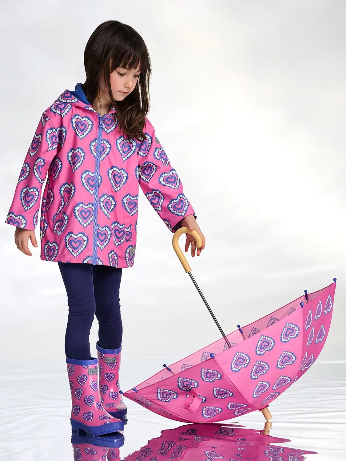 Дождевик с изменением цвета Hatley, Pink Heart Burst