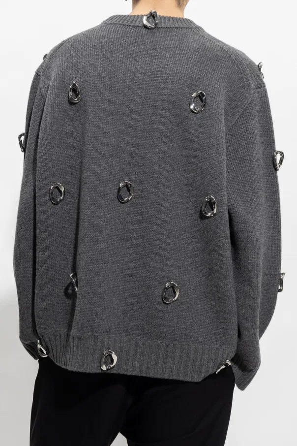 Свитер с длинным рукавом и круглым вырезом Burberry, Dark Grey — фото 3