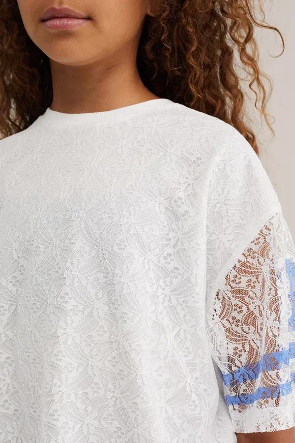 Футболка с принтом Marskineliai su spaudiniu We Fashion, White, белый