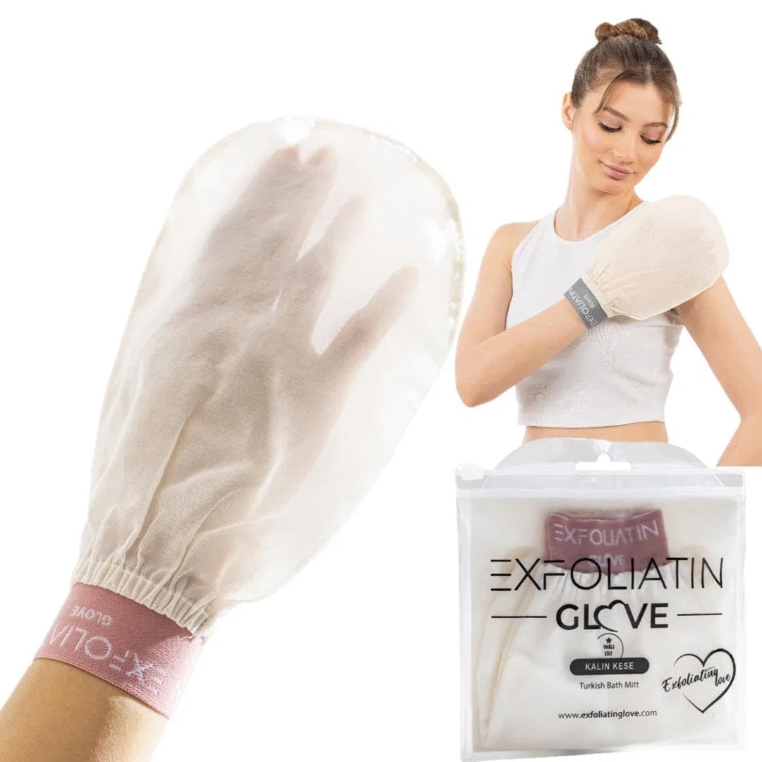 Эксфолиирующая перчатка для турецкой бани Kese, 100% шелк, 20 г, Белый Exfoliatin Glove