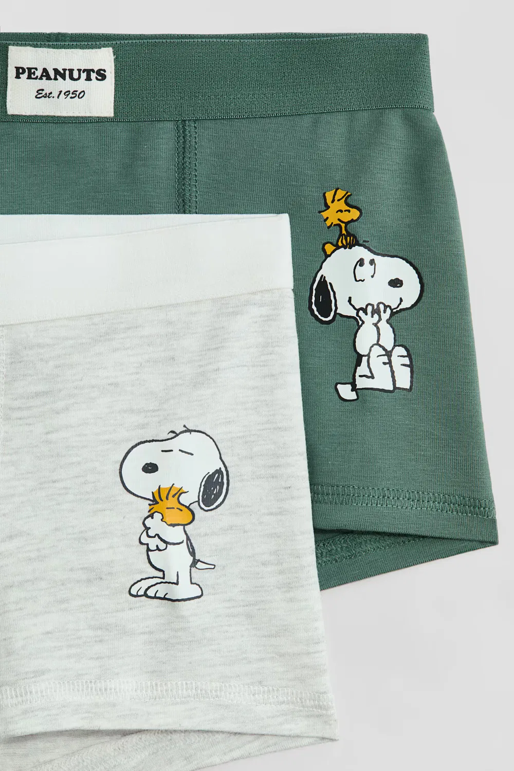Комплект из 5 хлопковых боксеров с принтом H&M, Matttürkis/Snoopy — фото 3