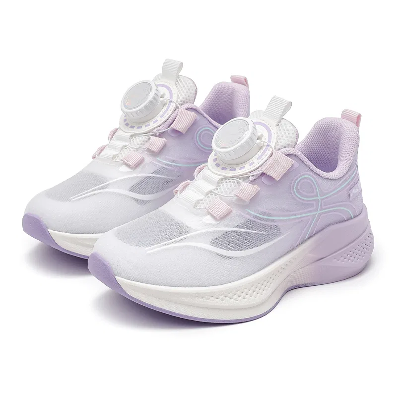 Детские кроссовки с дышащей сеткой White Purple (Unlined Mesh Breathable) WARRIOR — фото 3