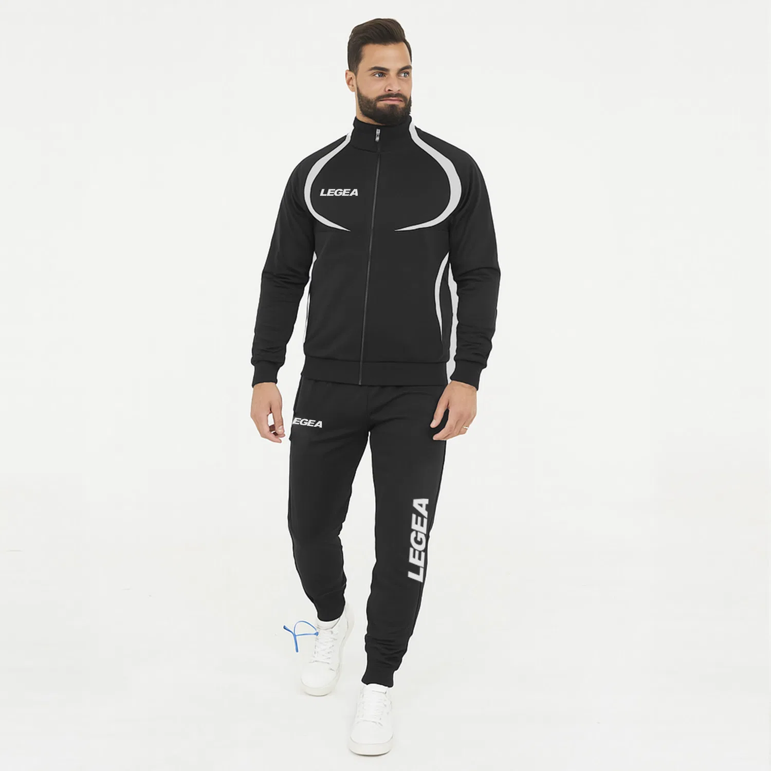 Детский спортивный костюм с молнией SINGAPORE BOGOTA Legea, Schwarz