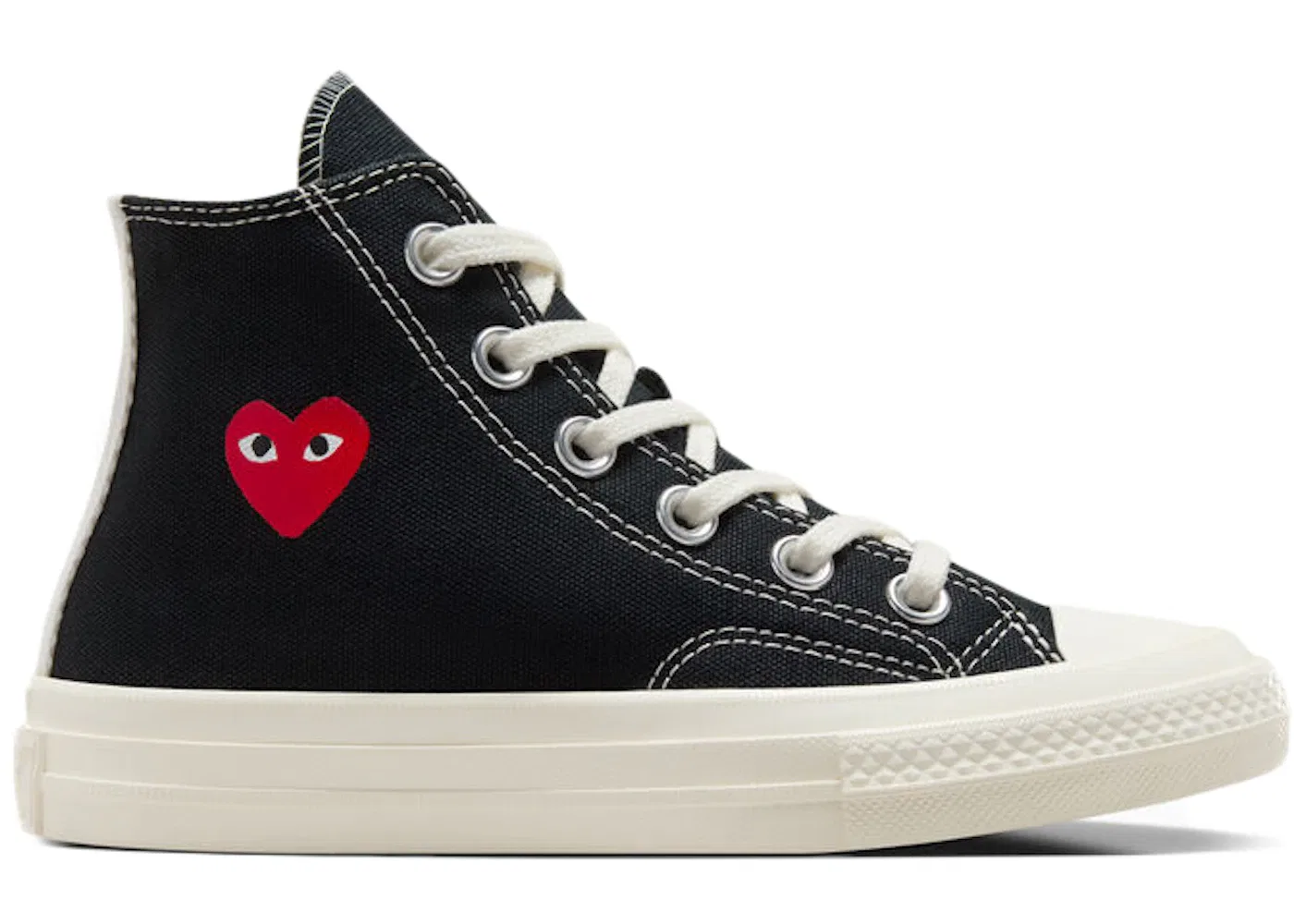 Детские кеды с принтом сердца Converse Chuck Taylor All Star 70 Hi Comme des Garcons PLAY, Black/Red/Egret