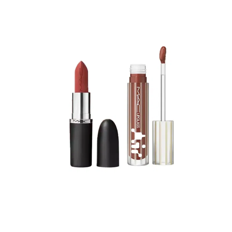 Набор для макияжа MAC, Bold Lipstick and Brown Lip Liner
