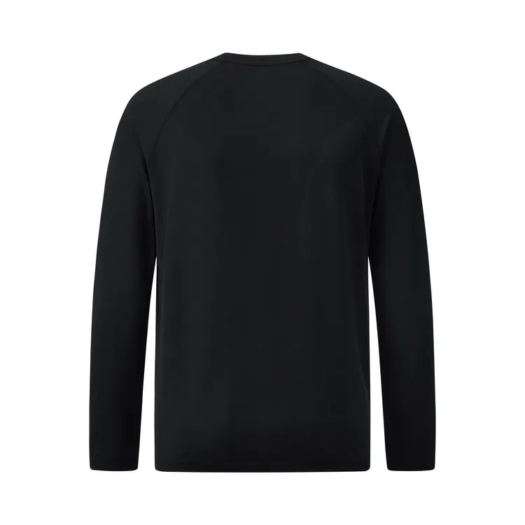 Детская футболка с длинным рукавом Slim Fit Seamless Crew Neck Long Sleeve Raglan Sleeve Nice Rice, Space Black — фото 3