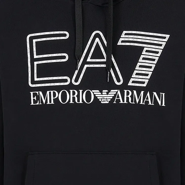 Мужской свитшот с капюшоном Emporio Armani, Black — фото 4