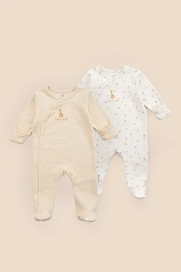 Детский комбинезон с длинным рукавом комплект Sophie la girafe Little Gusto, Yellow-Ecru