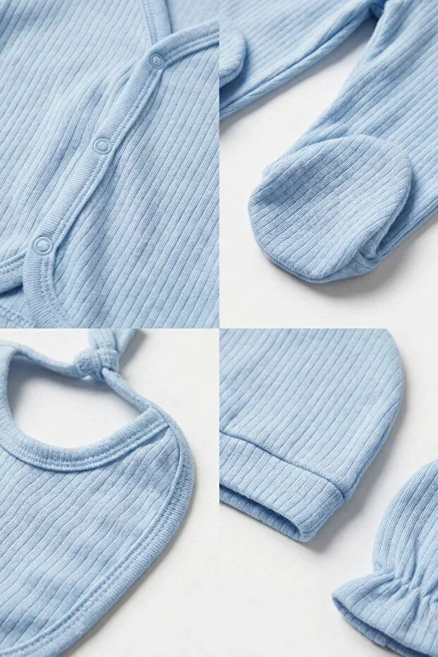 Детский комплект из 5 предметов хлопковый Basics Zumino, Blue — фото 3