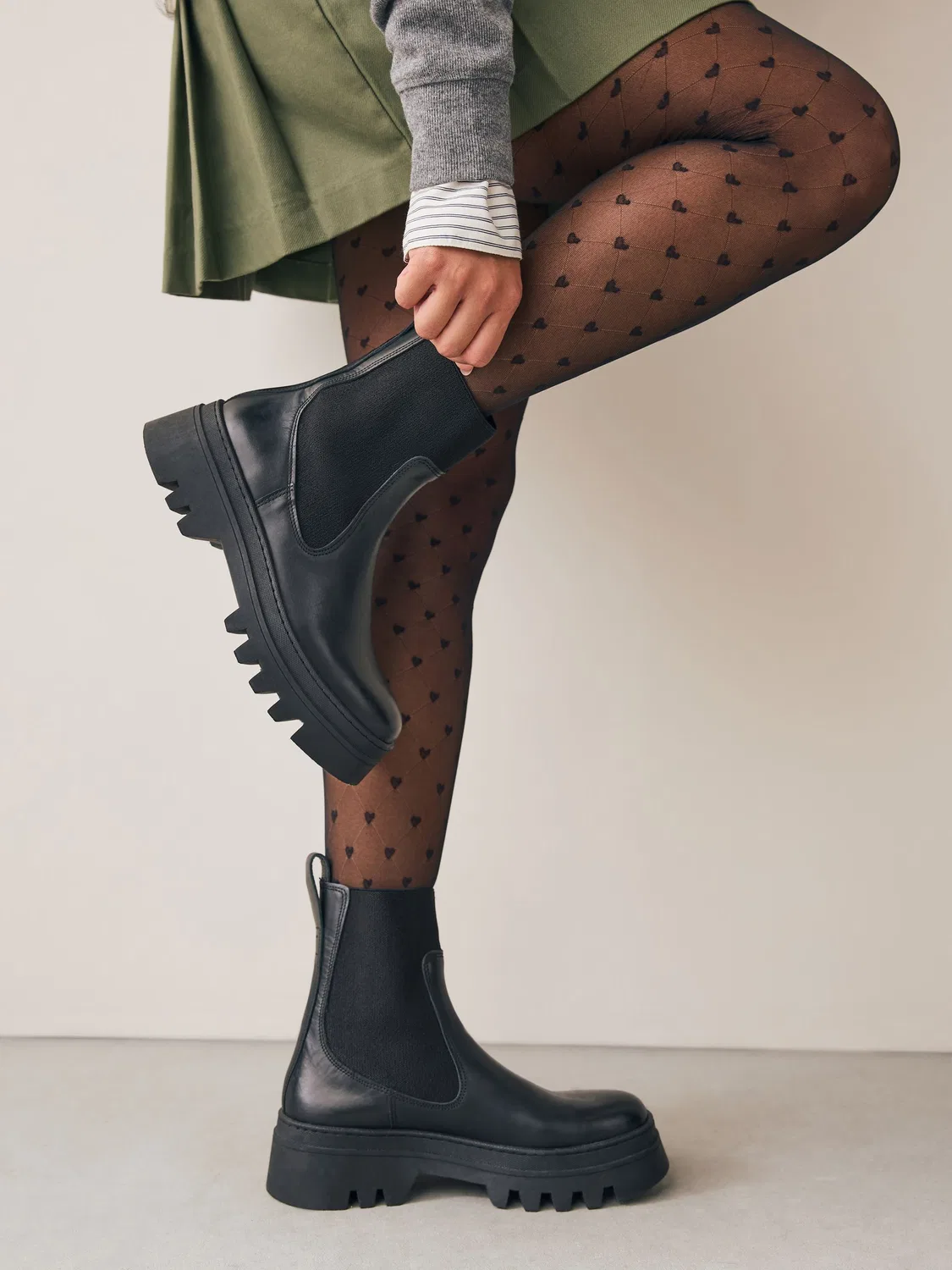 Колготки с рисунком Black Heart Argyle Next, черный