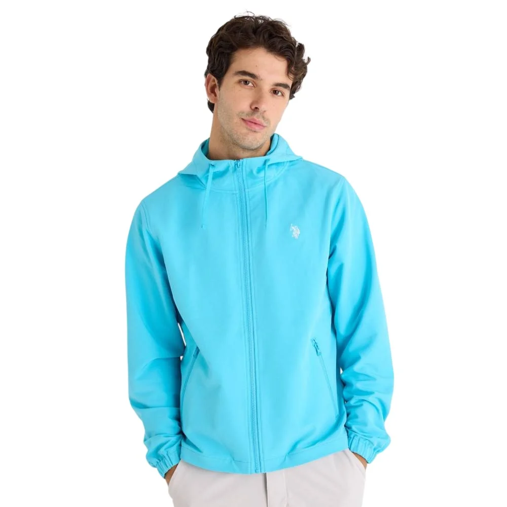 Мужская куртка U.S. Polo Assn. Hooded Surf, ярко-голубой