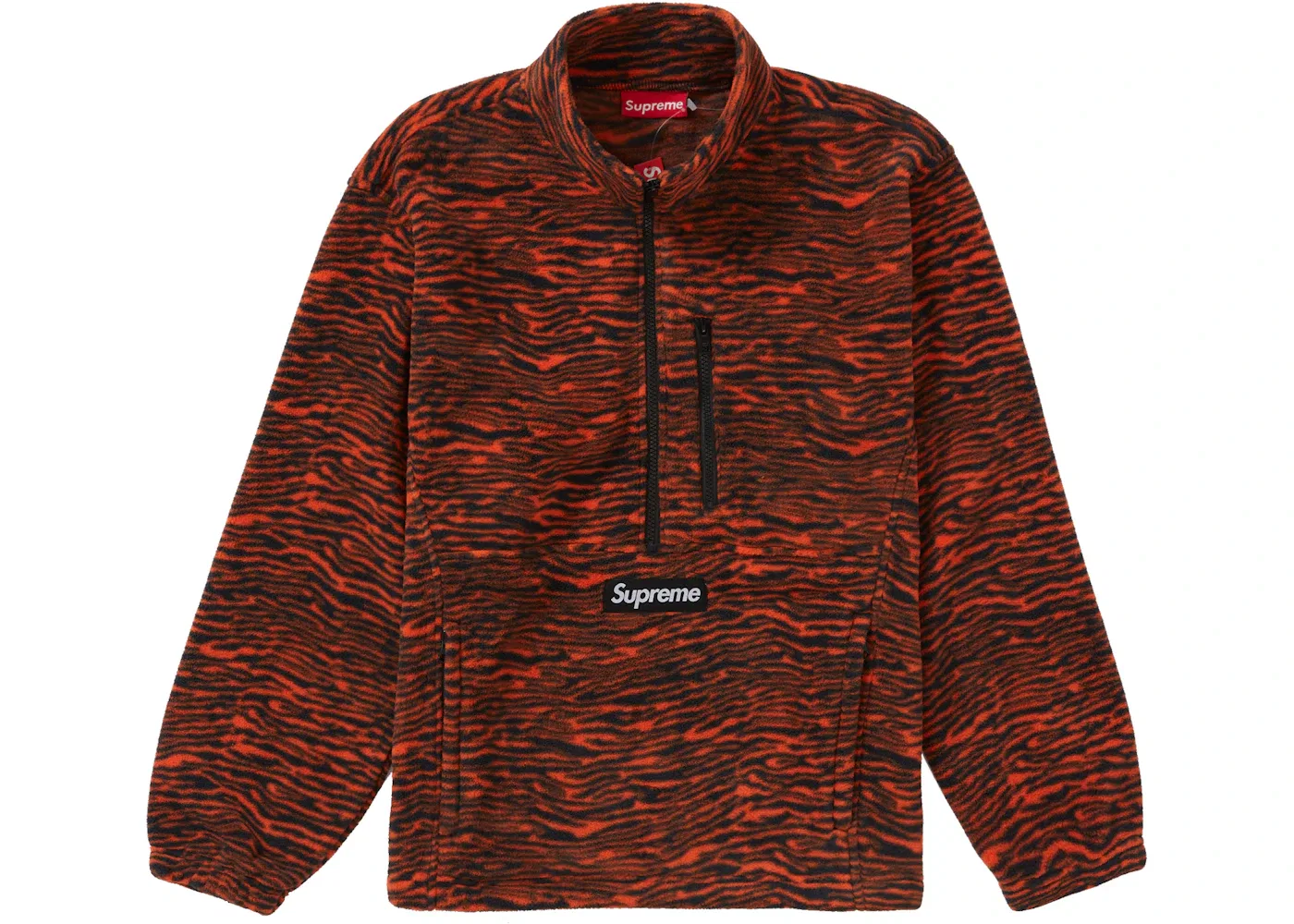 Мужской свитшот с принтом Polartec Half Zip Pullover Supreme, Tiger