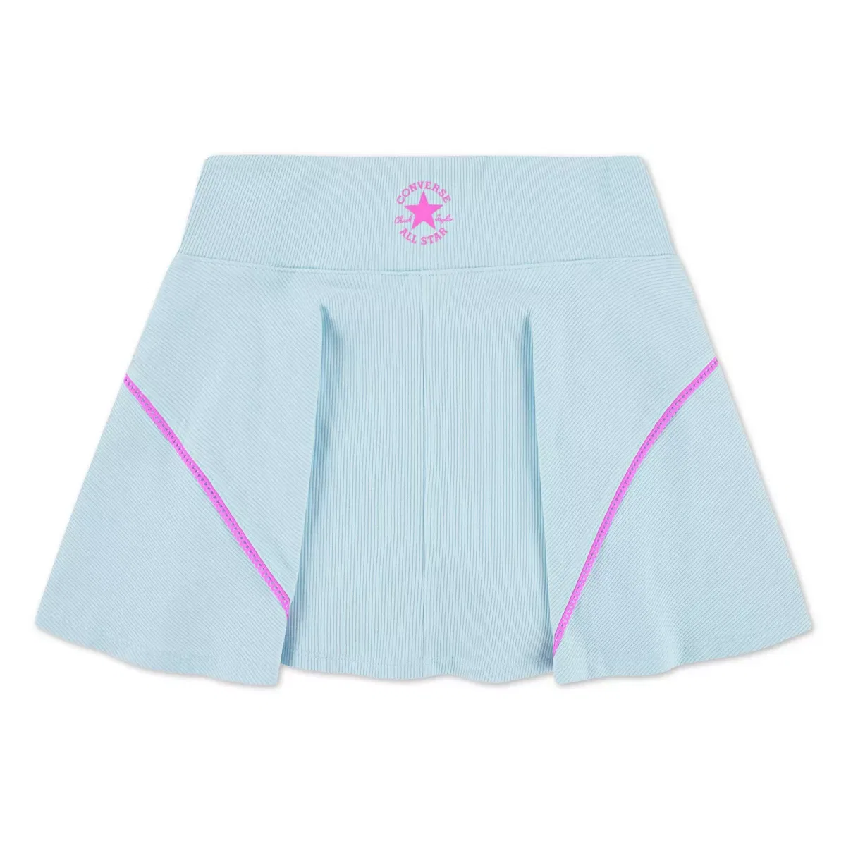 Детская юбка-шорты с принтом Ribbed Converse GIRLS BOTTOMS, Light Blue — фото 4