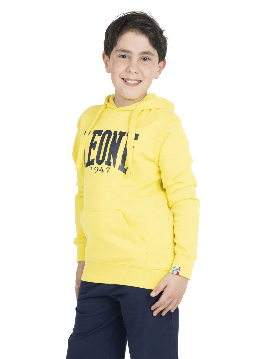 Детское худи с длинным рукавом Basic Kapuzenpullover Leone 1947 Apparel, Gelb — фото 3