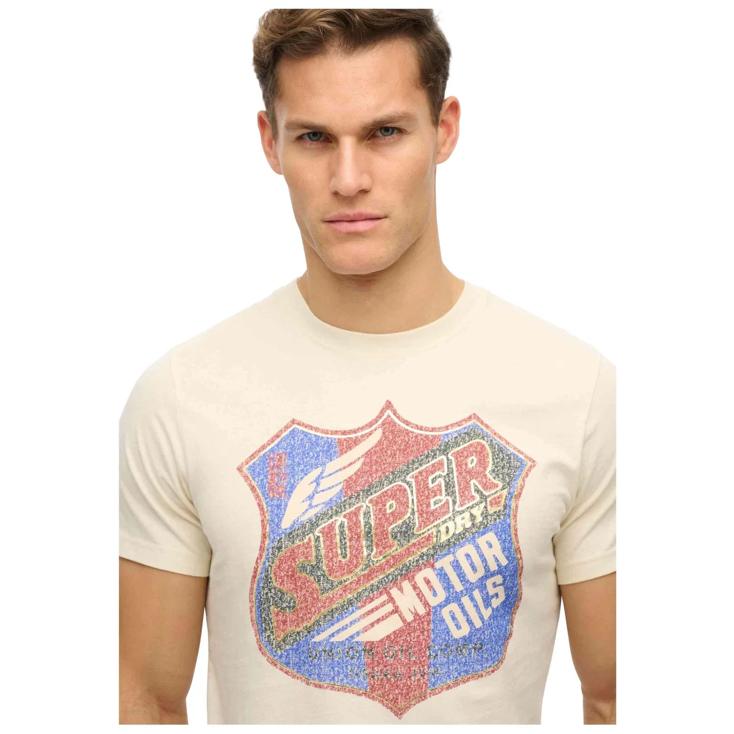 Мужская футболка с коротким рукавом Superdry M1012136A_3KU, Beige — фото 3