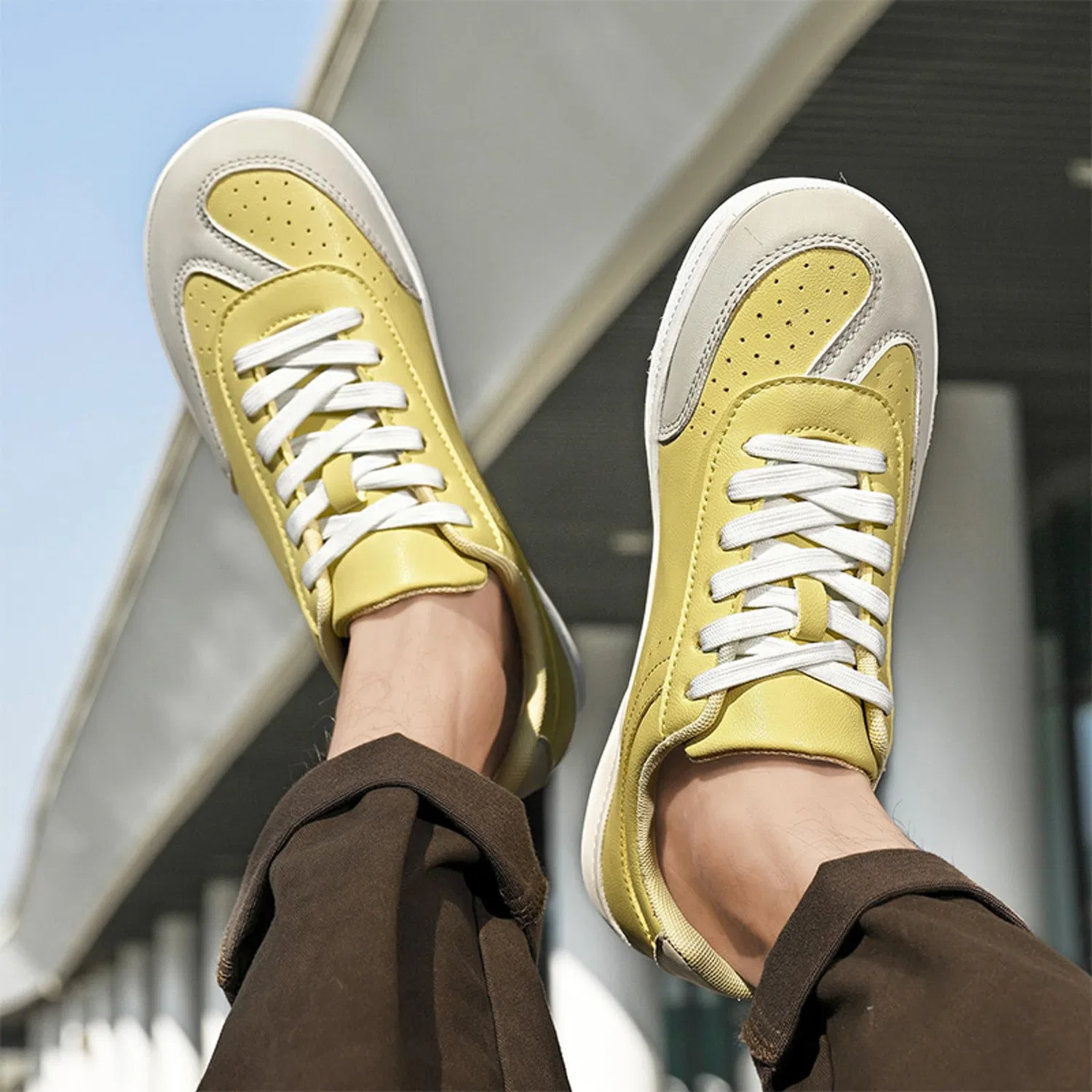 Детские кроссовки для босоногой ходьбы JokeLomple, Yellow — фото 4