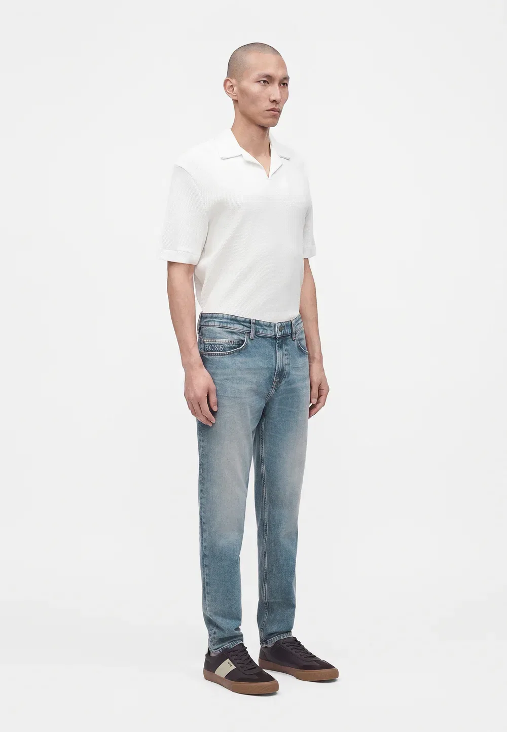 Джинсы зауженного кроя Boss, Light-Blue Denim — фото 4