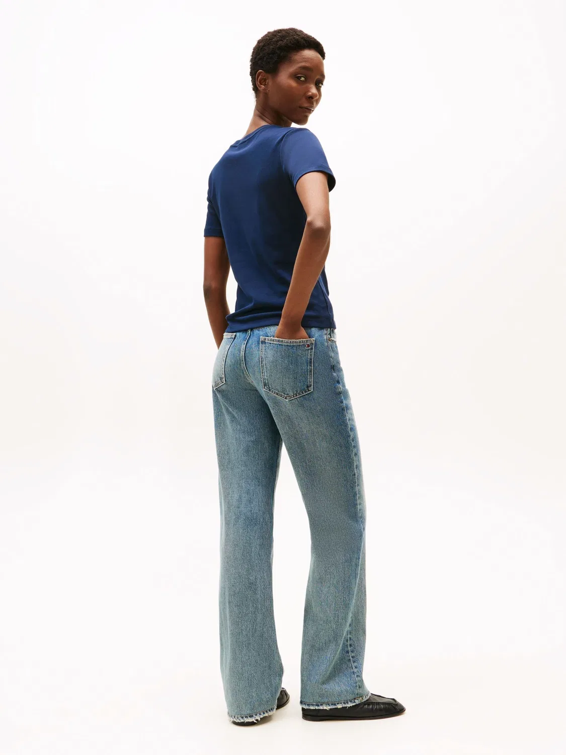 Футболка с круглым вырезом, slim fit Tommy Hilfiger, темно-синий — фото 2
