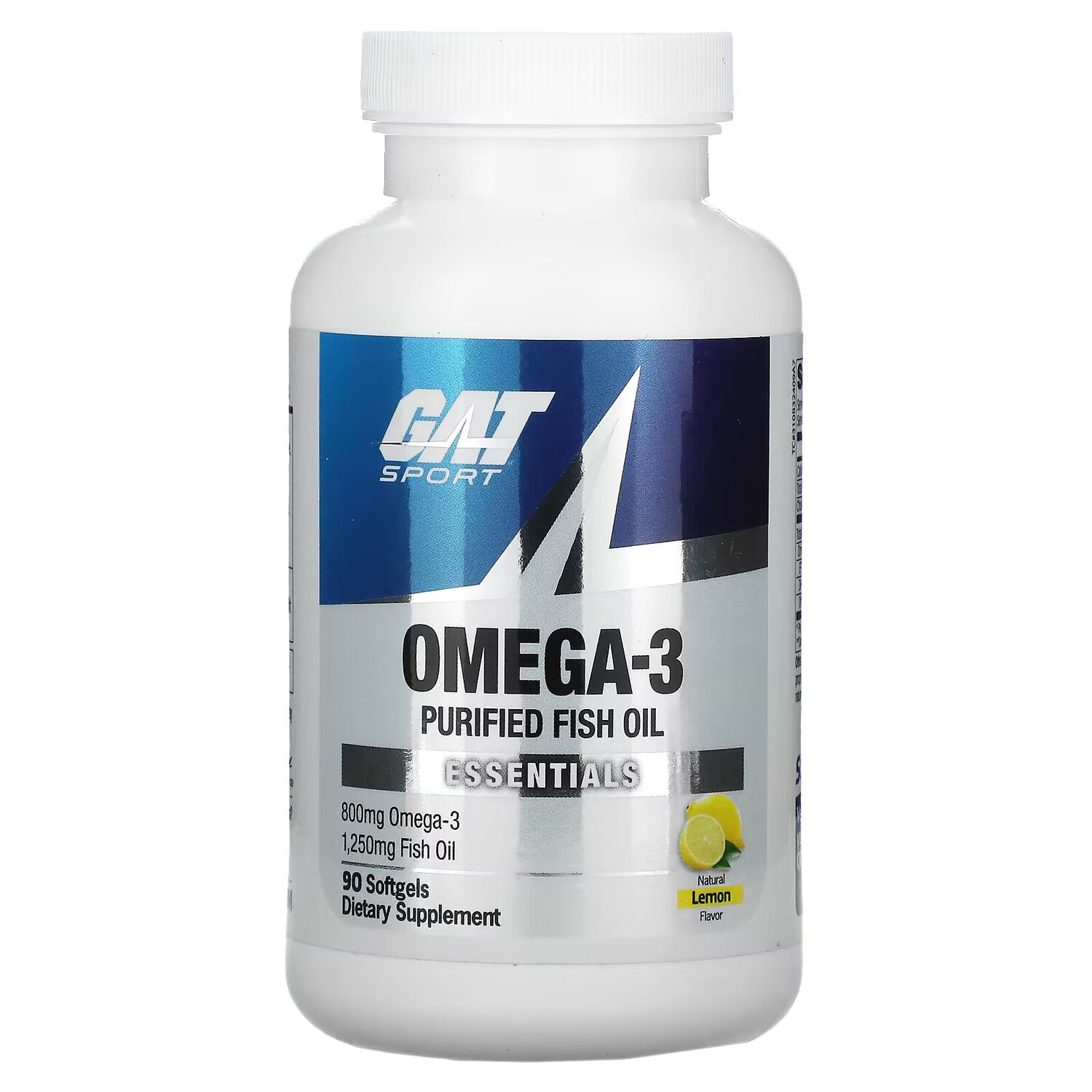 

GAT, Омега-3, лимон, 90 мягких капсул