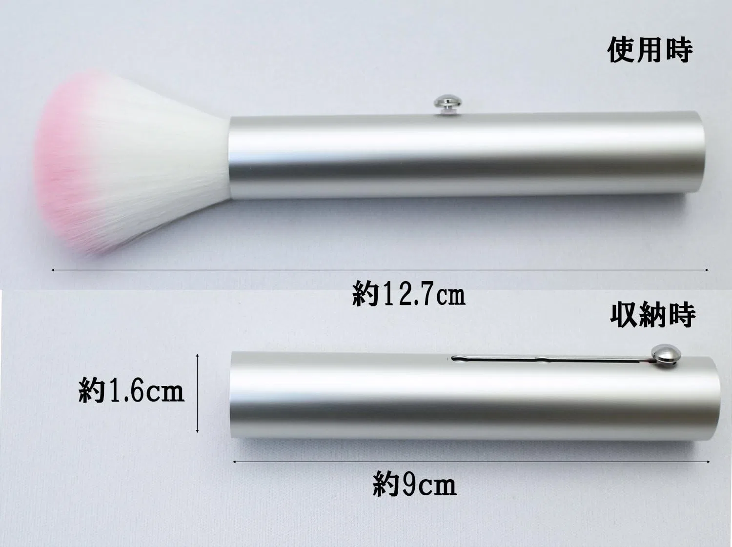 Кисть для румян Slide Cheek Brush Shizada Seishindo 1 шт розовый Shishida Seishindo — фото 3