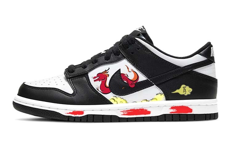 

Кроссовки Nike Dunk Skateboard Shoes Men Low-Top Black White, Черный, Кроссовки Nike Dunk Skateboard Shoes Men Low-Top Black White